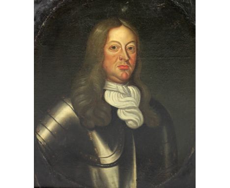 17th Century English School"Portrait of a Gentleman in Armour, Sir Francis Swifte," O.O.C., approx. 68cms x 59cms (27" x 23")