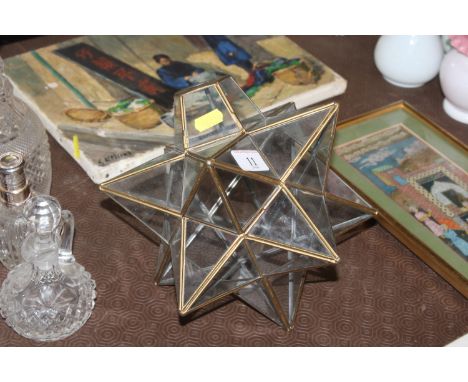 A star shaped pendant light shade