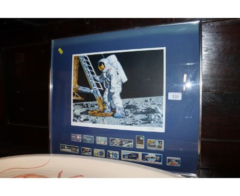 Paul Calle, "Conquest of Space" commemorative print and stamps