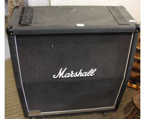 A Marshal branded 4 x 12" speaker cabinet 