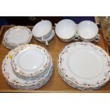 A Royal Doulton bone china "Strasbourg" pattern part dinner service