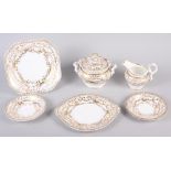 A Spode feldspar bone china and gilt decorated part tea service