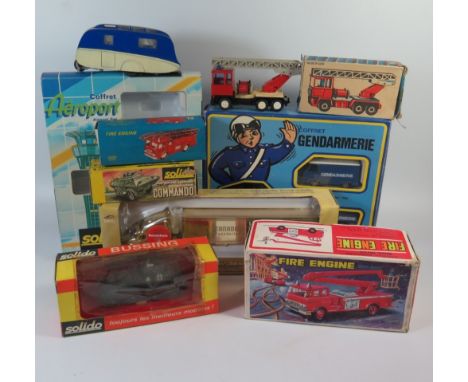 A Solido Police Set 7020, 226, 224 and other odd toys