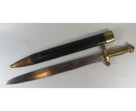 French Infantry Gladius Briquet 1831 Pattern with scabbard, blade 48 cm, overall 63.5 cm