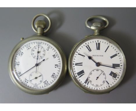 Zenith Pocket Watch and stop watch, both running