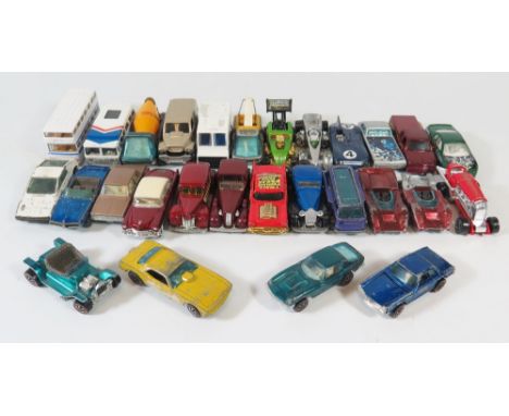 A Collection of Playworn Hotwheels including redline