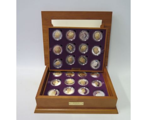 Royal Mint Golden Jubilee 32 Crown Coin Collection, boxed with leaflet and CoA