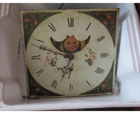 A Nineteenth Century 30hr. Longcase Clock Movement with painted moon phase dial