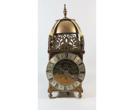 A Reproduction William Gray of London Brass Lantern Clock