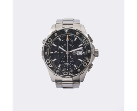 TAG Heuer. Herren-Armbanduhr 'Aquaracer 500M' - Full Set. 2014. Edelstahl, Automatik, Ref. CAJ2110.BA0872, Kal. 16. Schwarzes