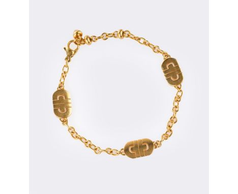 Bulgari. Armband 'Parentesi'. 18 kt. GG, gest. MZ: Bulgari. Ankerkette mit 3 'Parentesi' Emblemen (10 x 15 mm). B. 3 - 10 mm,