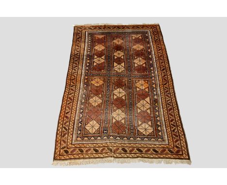 Ersari Turkmen carpet, north east Afghanistan, about 1930s, 10ft. 7in. x 6ft. 10in. 3.23m. x 2.08m. Some wear and crease mark