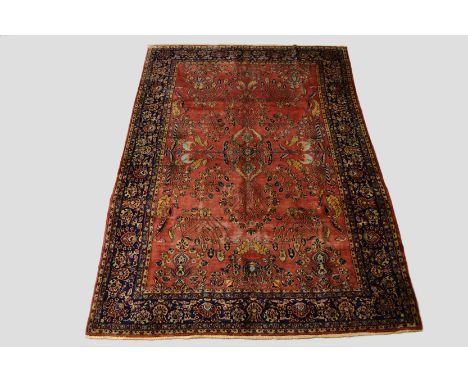 ‘American’ Saruk carpet, north west Persia, circa 1940s-50s, 9ft. 7in. x 6ft. 6in. 2.92m. x 2.01m. Some wear in places; ‘bite