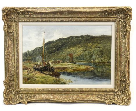 ALEXANDER FRASER, THE YOUNGER RSA (SCOTTISH 1827-1899), ON THE FALLOCH NEAR INVERARNAN , LOOKING NORTH oil on canvas, signed,
