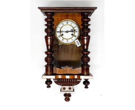 A 19th Century mahogany wall clock, H. 55cm.