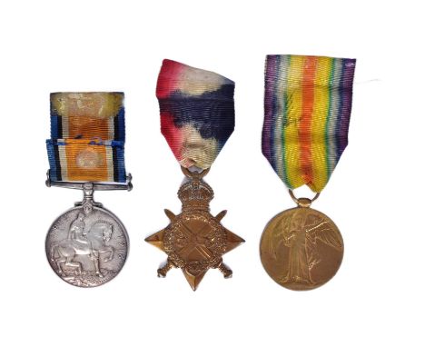 A WWI First Word War British medal trio awarded to one 10355 Pte A. Robbins of the Somerset Light Infantry. Medals comprising