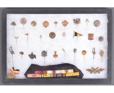 A collection of assorted WWI First World War and WWII Second World War Belgium / Belgian stick pins and lapel badges.Various 