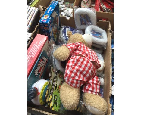 A box of toys, Nerf ammunition, etc 
