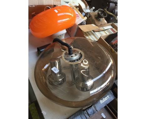 Two retro hanging light fittings 