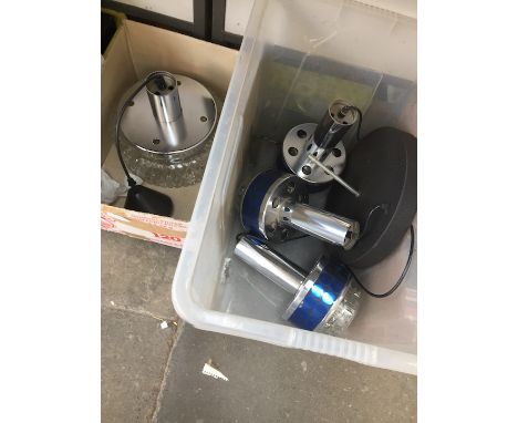 Two boxes with light fittings 