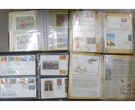 A box of first day covers and postal history