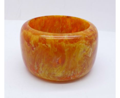 An amber bangle
