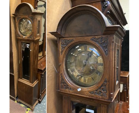 OAK CASED GRANDFATHER CLOCK