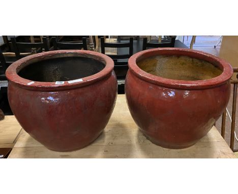 PAIR OF CERAMIC POTS