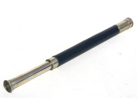 A single draw Ross of London nickel plated telescope, no. 23462, 60cm (23ins) long (extended).