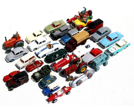 A group of Dinky &amp; Corgi diecast vehicles to include Noddy's Car Aston Martin DB4, Field Marshall Tractor and an Austin V