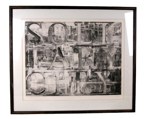 Peter Freeth RA (British b1938) - Solitary City - lithograph, limited edition number 4/20, signed in pencil to the margin, fr