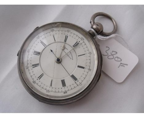 Silver cased Chronograph pocket watch    