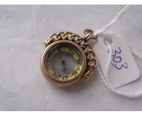 A 9ct compass spinning fob marked  for Chester         