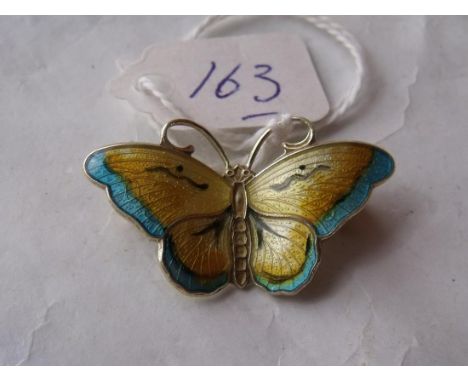 A Norwegian silver gilt enamel butterfly  3cm wide 3.5g       