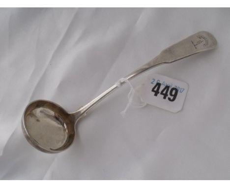 A Georgian Scottish fiddle pattern cream  ladle Edin 1815 by JM 28g      