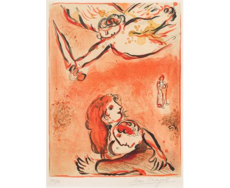 Marc Chagall 1887–1985  La vierge d'Israël, 1960 Farblithografie auf Büttenpapier unten rechts signiert Marc Chagallunten lin