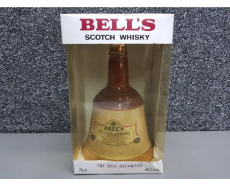 Bells scotch whisky decanter 75cl still sealed, in original box.