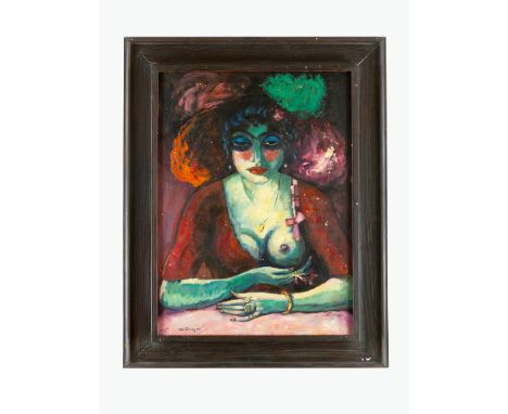 Artist 20 th Century , portrait of a lady , signed bottom left, framed 80x60 cm
