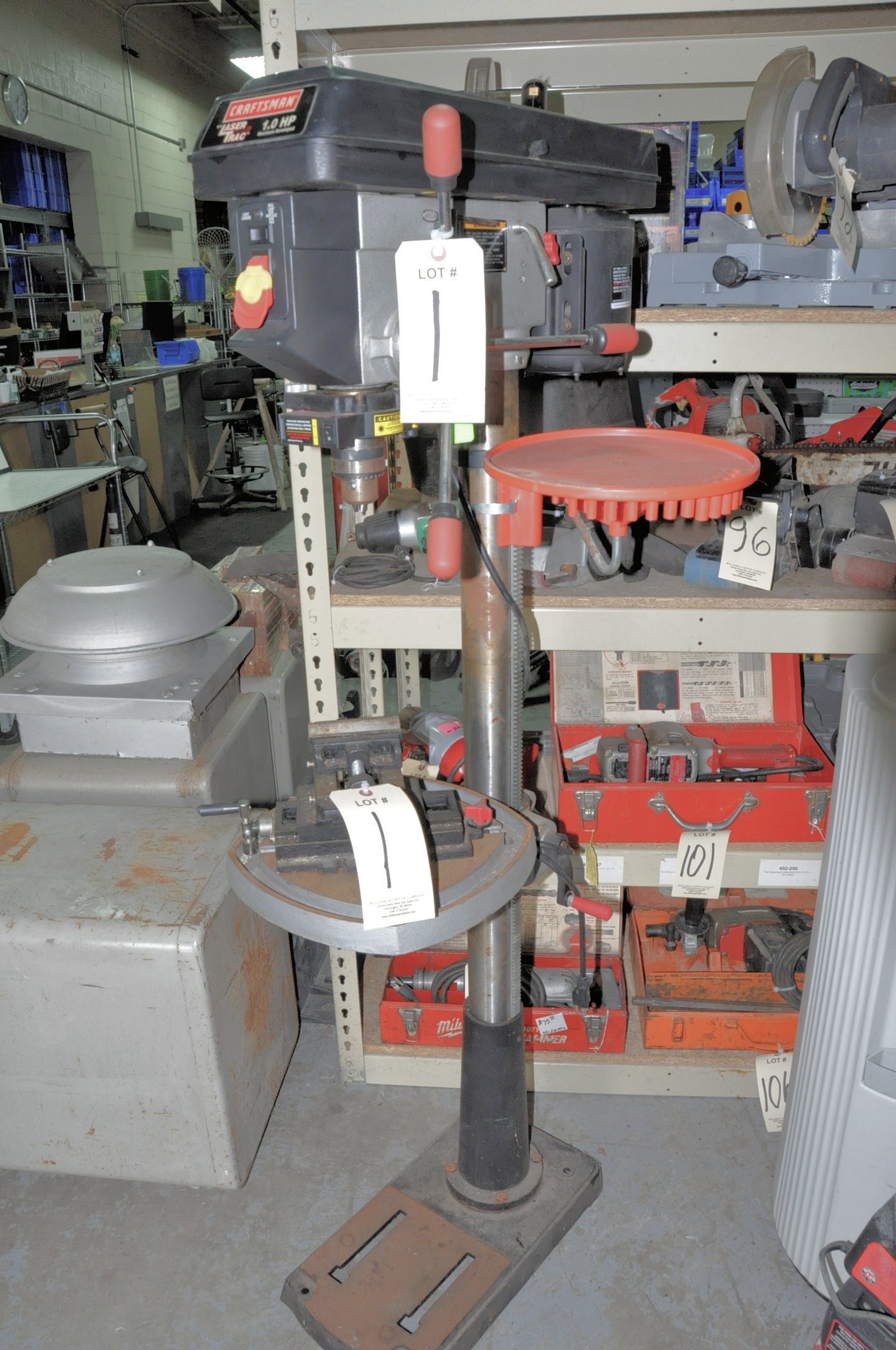 Craftsman Model 137.229250; 15" x 1HP Pedestal Type Drill Press; Laser