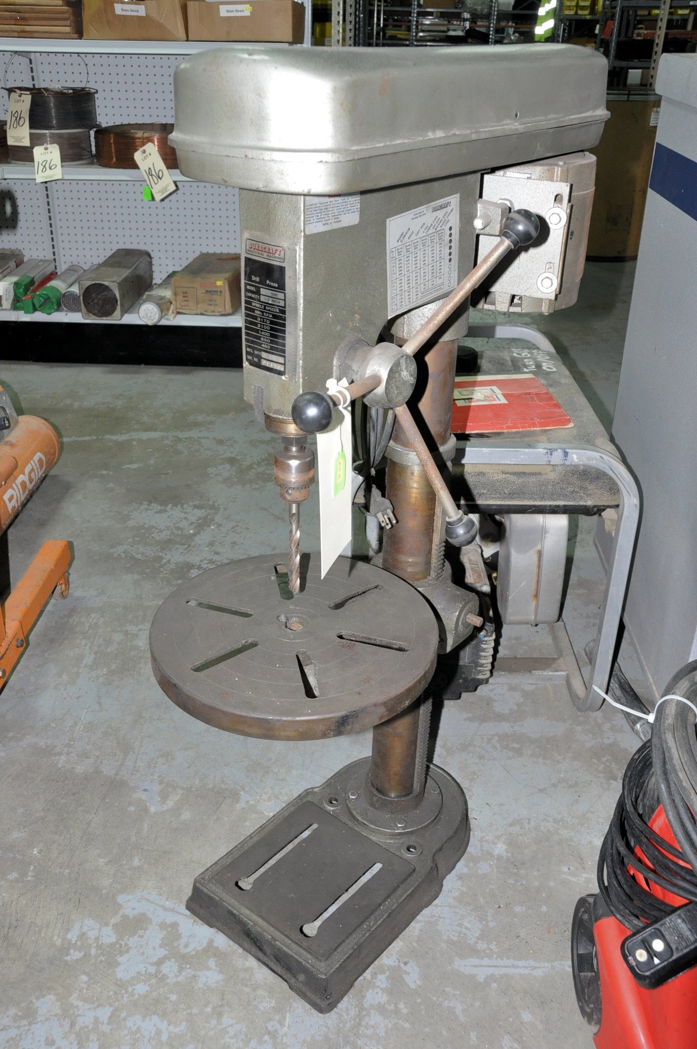 Duracraft Model 500; 15" Bench Top Drill Press; 1/2" Capacity Chuck