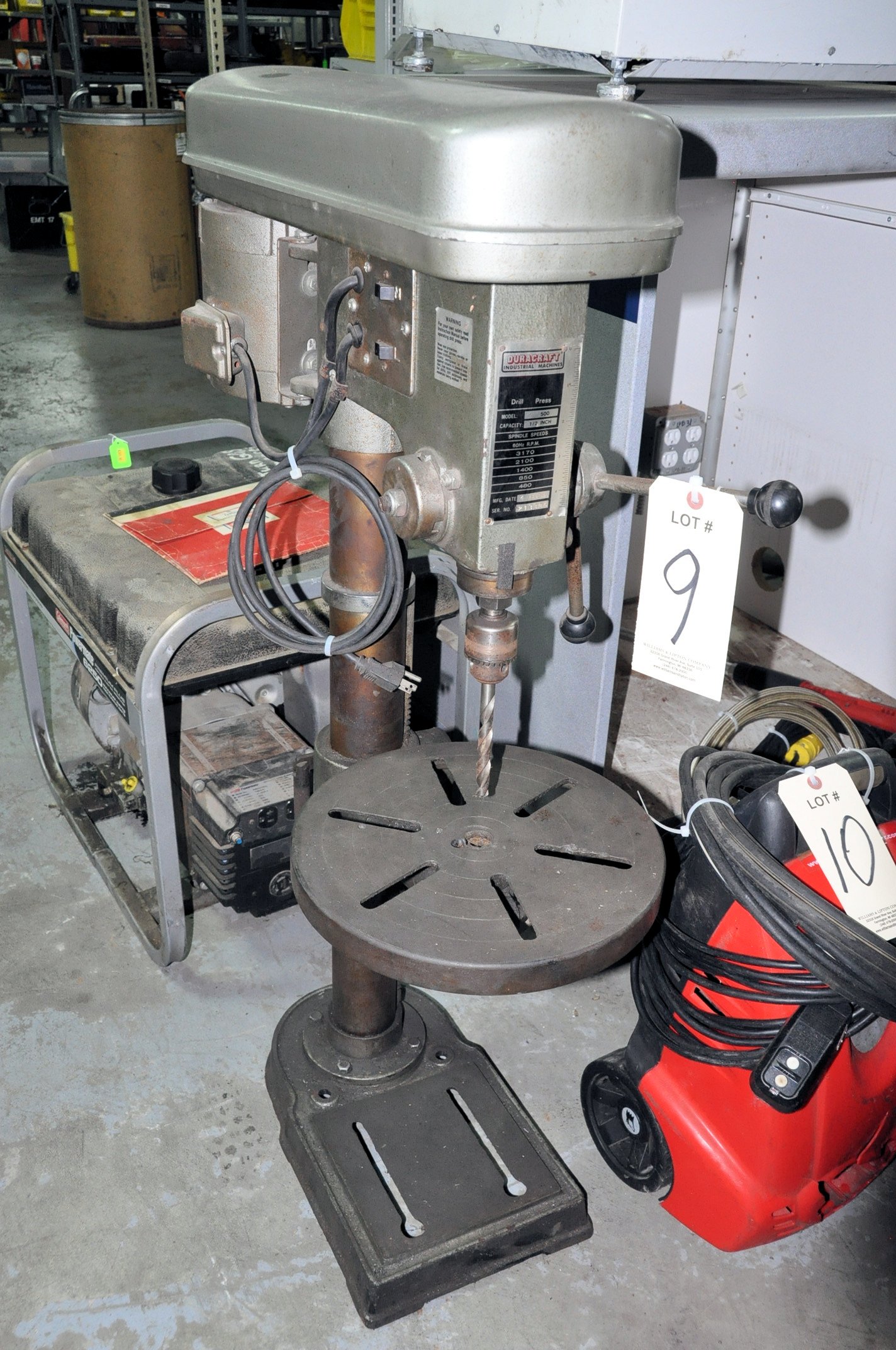 Duracraft Model 500; 15" Bench Top Drill Press; 1/2" Capacity Chuck