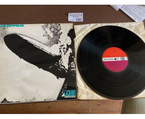 Records : LED ZEPPELIN I - Superhype Turquoise rare turquoise cover 588171 stereo sl. bubbling of cover, vinyl superb 1 hairl