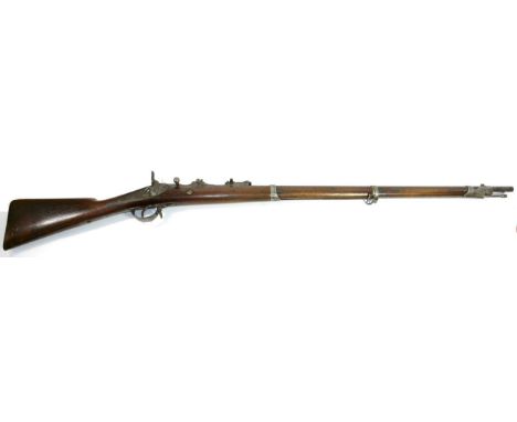 An Albini-Braendlin Model 1868 Front Hinged Breech 11mm Calibre Military Service Rifle, the 87.5cm steel barrel stamped H/509