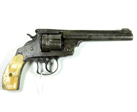 A Smith &amp; Wesson First Model .44 Russian Six Shot Double Action Revolver, numbered 44945, the 15.2cm round barrel with bl