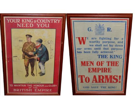 Two First World War Recruiting Posters, both published by the Parliament Recruiting Committee, London, comprising a lithograp