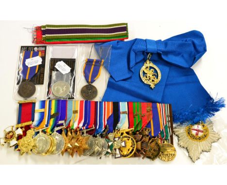 A Good Group of Twenty Two Copy Medals as Awarded to Field Marshal Bernard Montgomery, court mounted, with a Certificate of A