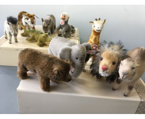 Steiff limited edition 2006 and 2007 zoo addition sets.