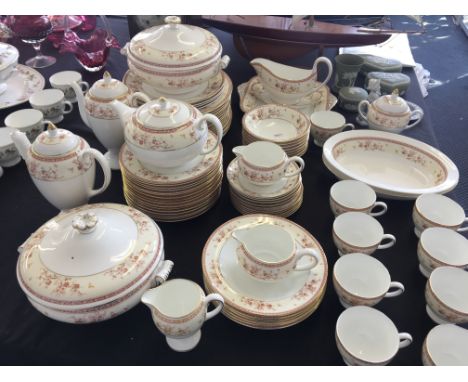 A Wedgwood Malabar tea and dinner service including tureens, plates, jugs, cups, saucers, tea and coffee pots, gravy jug and 