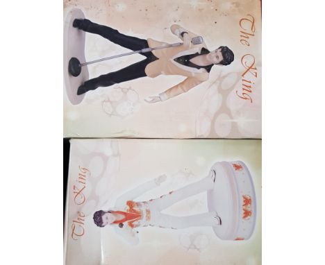 Four boxes of various Elvis Presley related items to include figures etc.