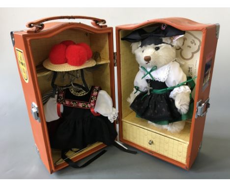 Steiff 2007 limited edition Licca, bear in suitcase/wardrobe.